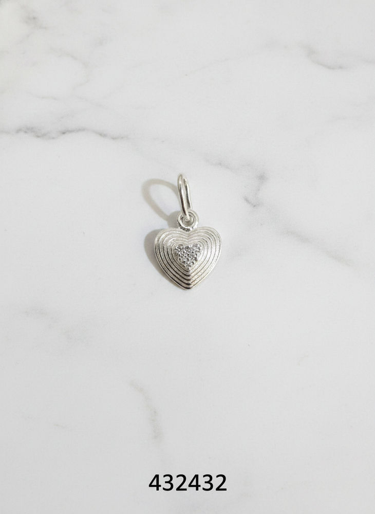 DIJE MICROPAVE ZIRCON CORAZON PLT. IMPORTANTE