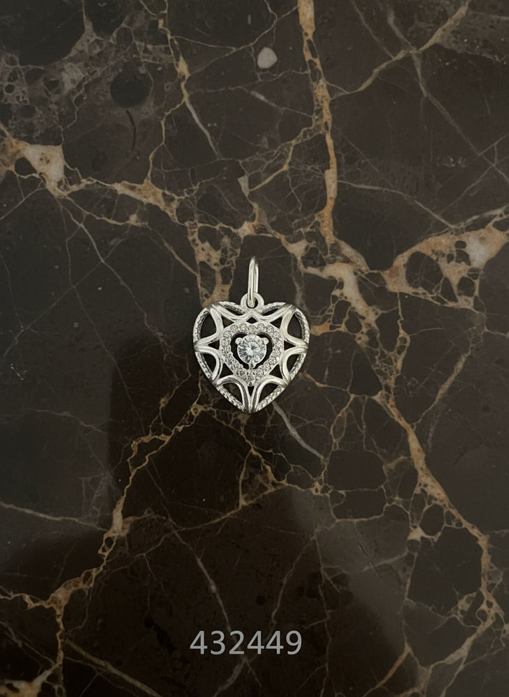 DIJE MICROPAVE ZIRCON CORAZON PLT. IMPORTANTE