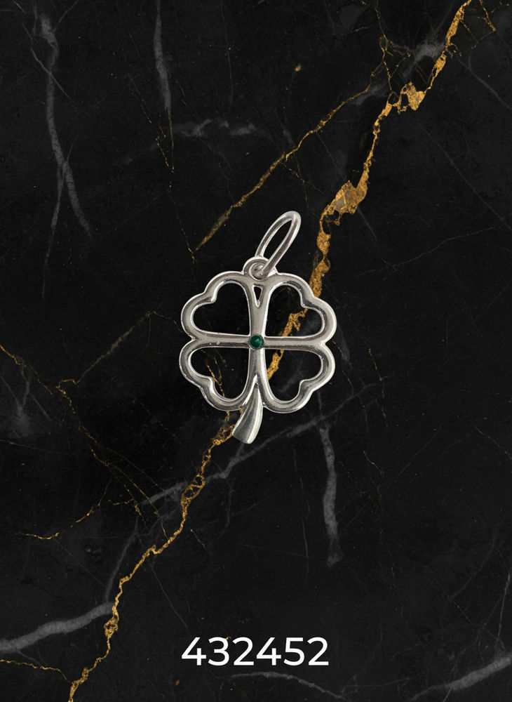 DIJE MICROPAVE ZIRCON TREBOL PLT. IMPORTANTE