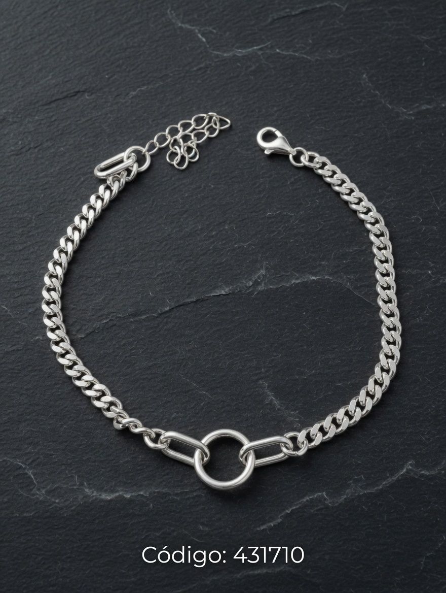 PULSERA MACIZA CON DIJE PLT. IMPORTANTE - miniatura 2