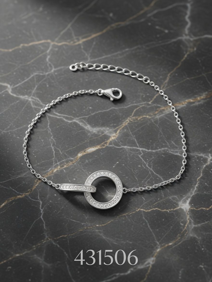 PULSERA MICROPAVE ZIRCON PLT. IMPORTANTE - miniatura 2