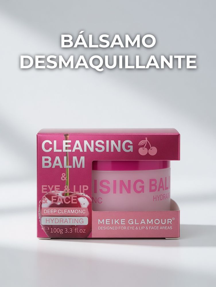 Bálsamo desmaquillante para ojos, labios y cara olor a cerezas