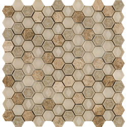 MOZAIC, PORCELANOSA GRUPO, AURA HEXAGON CREAMS 29X30 cm, crem