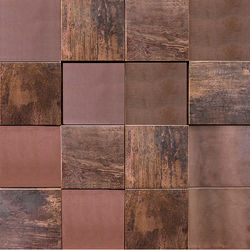 MOZAIC, PORCELANOSA GRUPO, METAL BRONZE 3D CUBES 30X30 cm, bronz