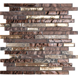 MOZAIC, PORCELANOSA GRUPO, TREASURES BRONZE EMPERADOR STRIP 29,2X30,4 cm, bronz