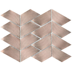 MOZAIC, PORCELANOSA GRUPO, GRAVITY ALUMINIUM TRACE ROSE GOLD 22.1X28.1X0.36 CM cm, rose gold