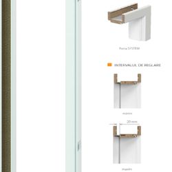 TOC REGLABIL PORTA SYSTEM, LEMN, 95-115MM, PORTASYNCRO 3D STEJAR INCHIS, DREAPTA 80