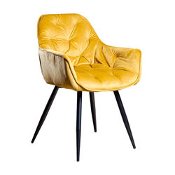 SCAUN  VELVET YELLOW