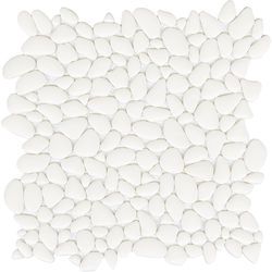 MOZAIC, PORCELANOSA GRUPO, BOULDER WHITE 30,5X30,5 cm, alb