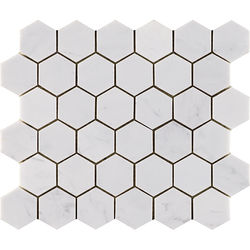 MOZAIC, PORCELANOSA GRUPO, ESSENTIAL HEXAGON PERSIAN WHITE25,8X29,8 cm, alb