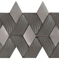 MOZAIC, PORCELANOSA GRUPO, GRAVITY ALUMINIUM BRAID METAL TITANIUM 35.8X23.7 cm, gri