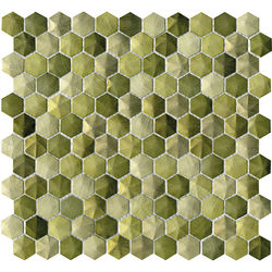 MOZAIC, PORCELANOSA GRUPO, COLORS ALUMINIUM OLIVE 28,5X30,5 cm, verde