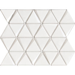 MOZAIC, PORCELANOSA GRUPO, EFFECT TRIANGLE WHITE 31X26X0,8 cm, alb