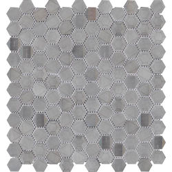 MOZAIC, PORCELANOSA GRUPO, GRAVITY ALUMINIUM SIDES METAL 27.7X29.2X0.3 CM cm, gri