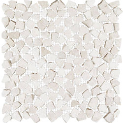 MOZAIC, PORCELANOSA GRUPO, PARADISE MINIBROKEN EDGE BLANCO 32X32X1 cm, alb