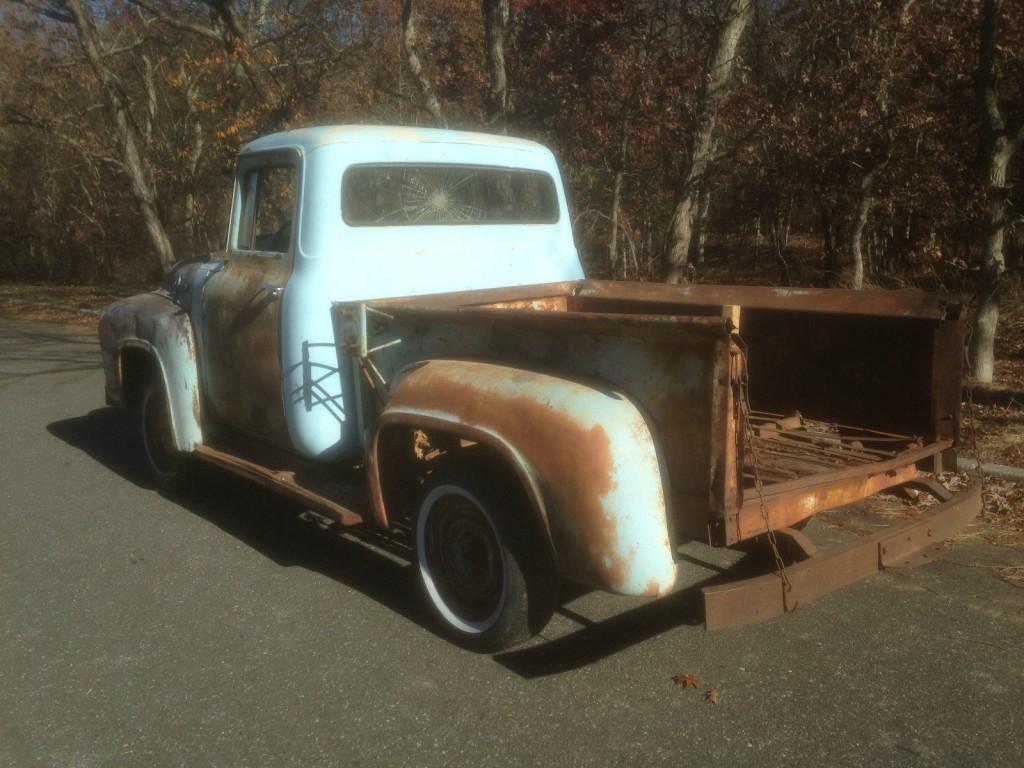 1956 Ford F100 Short Wheelbase Pickup Truck Project Solid Western Cab