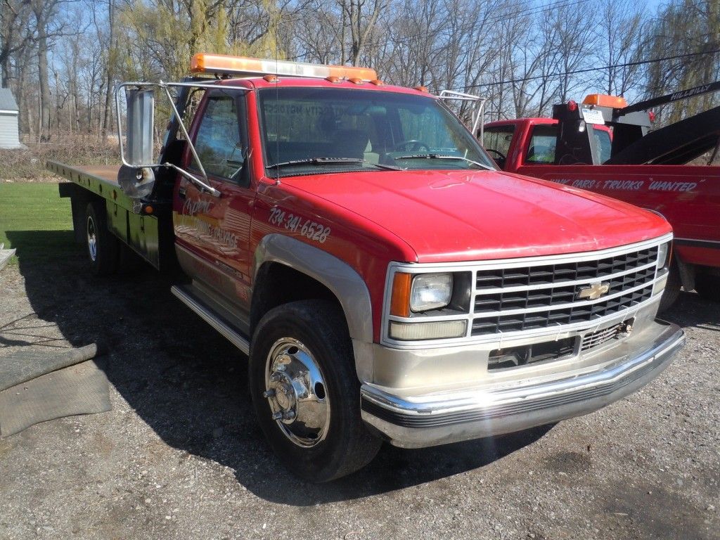 1993 Chevrolet 3500HD Tow Truck, Roll Back, Flat Bed, Wrecker, 6.5 Turbo Diesel