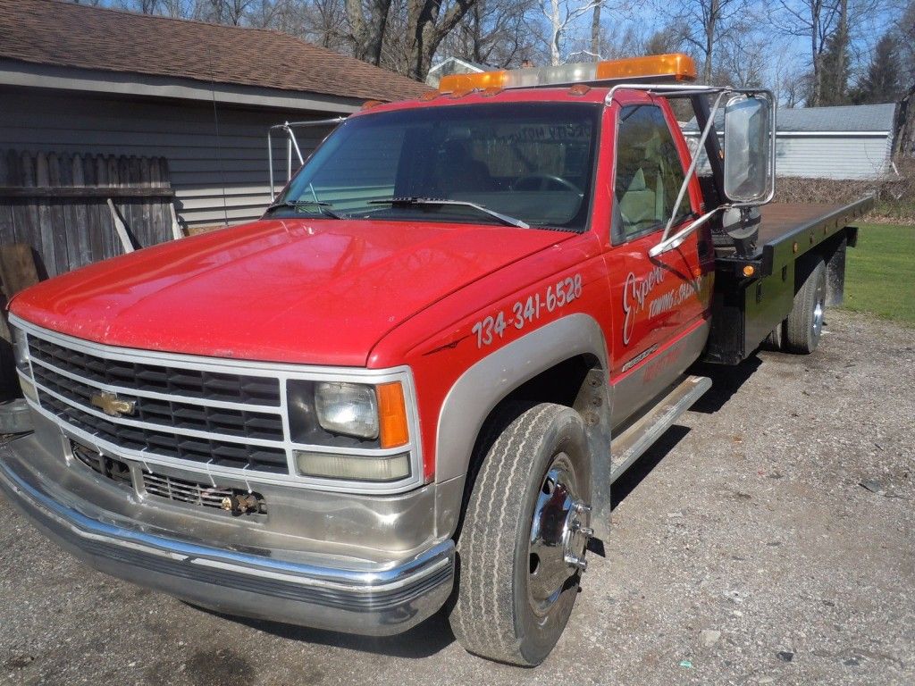 1993 Chevrolet 3500HD Tow Truck, Roll Back, Flat Bed, Wrecker, 6.5 Turbo Diesel