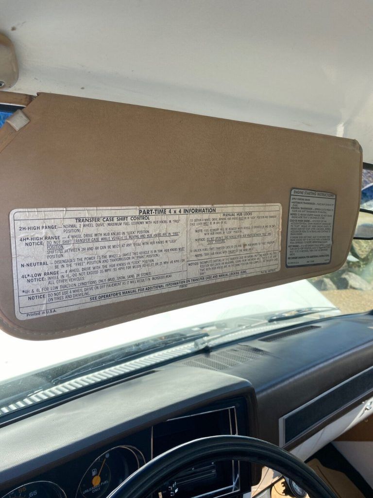 1987 Chevrolet K20 Custom Deluxe edition 4×4