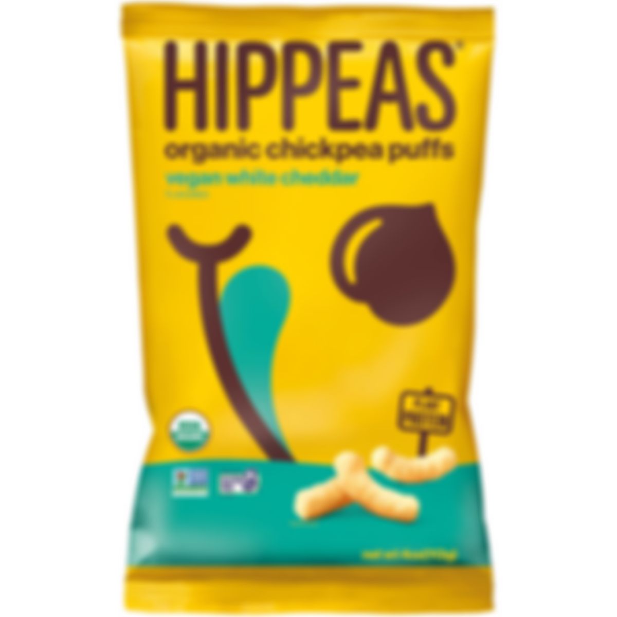 Hippeas - Snacks de garbanzos orgánicos con queso vegano de cheddar blanco