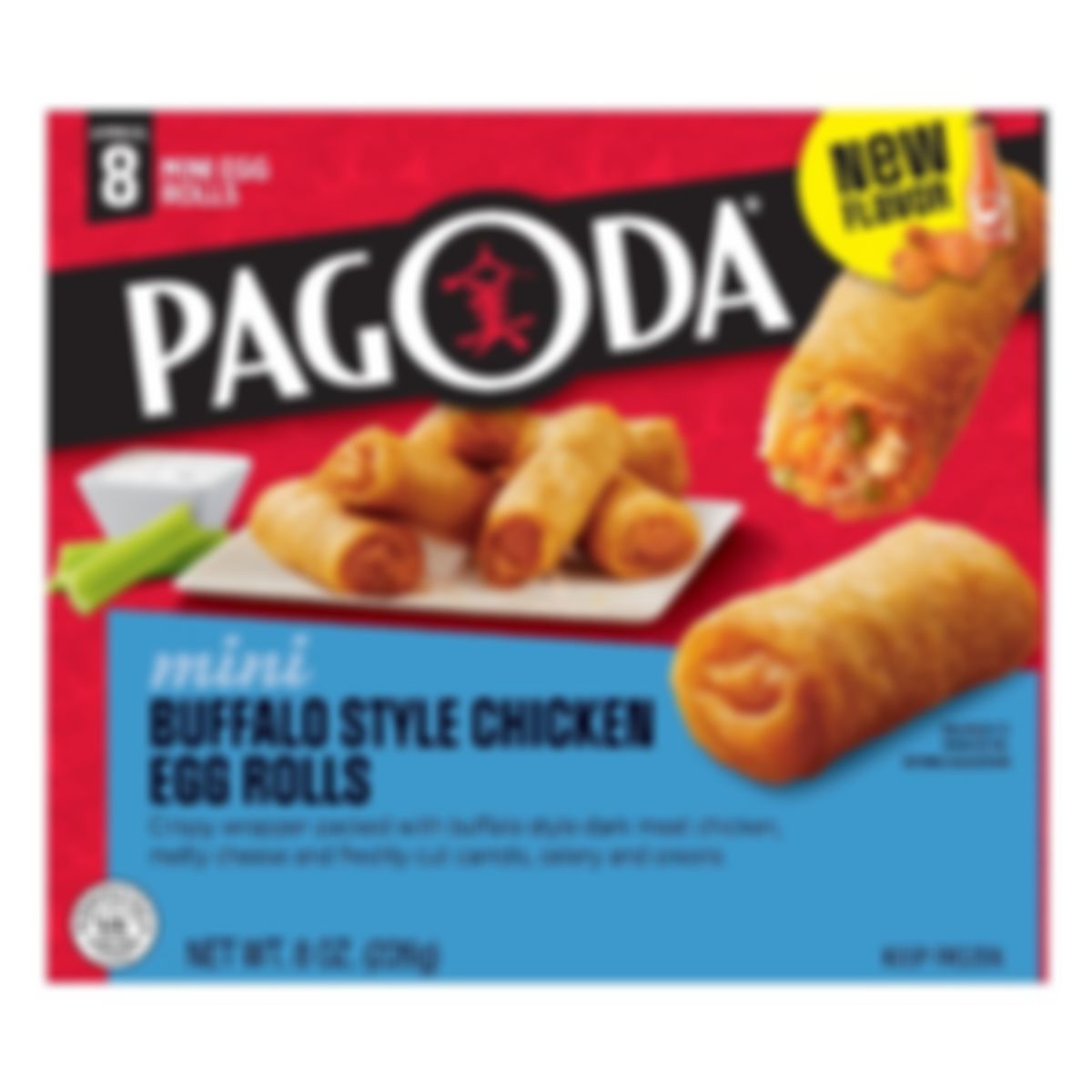 Pagoda - Mini egg rolls de pollo al estilo búfalo