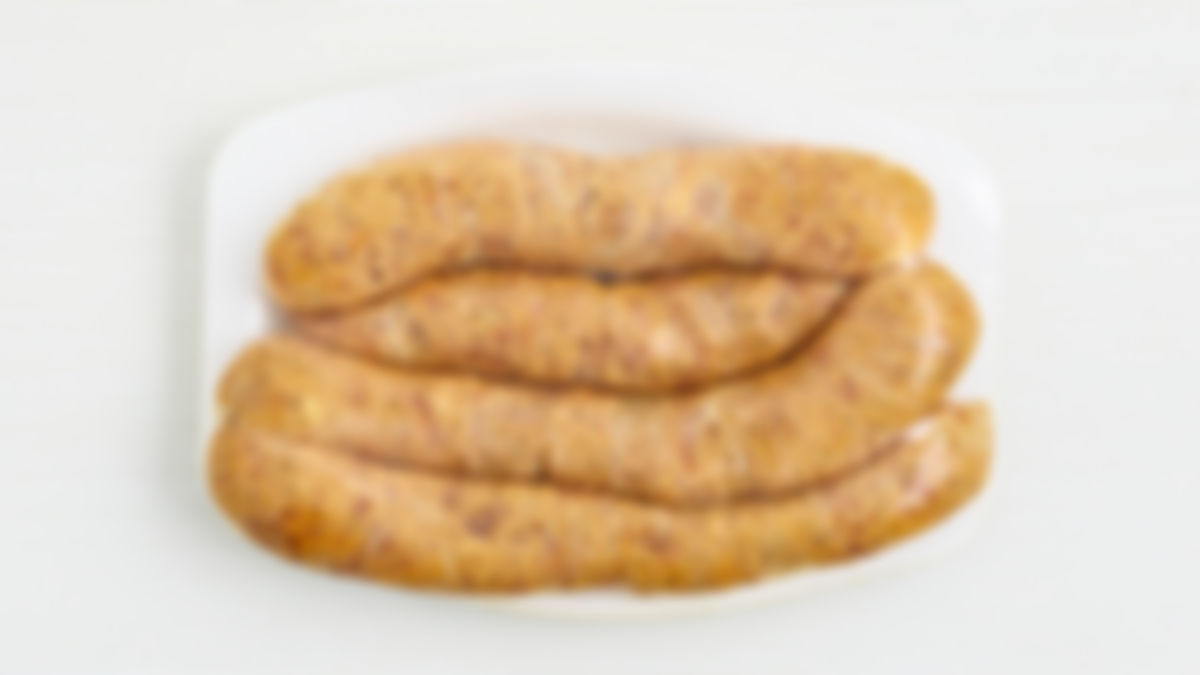 Chicken sausage (longaniza) with ripe plantain