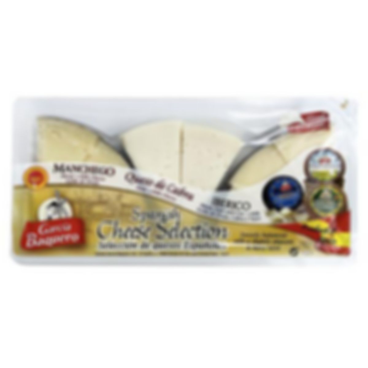 Selección de quesos españoles Manchego, Queso de Cabra, Ibérico