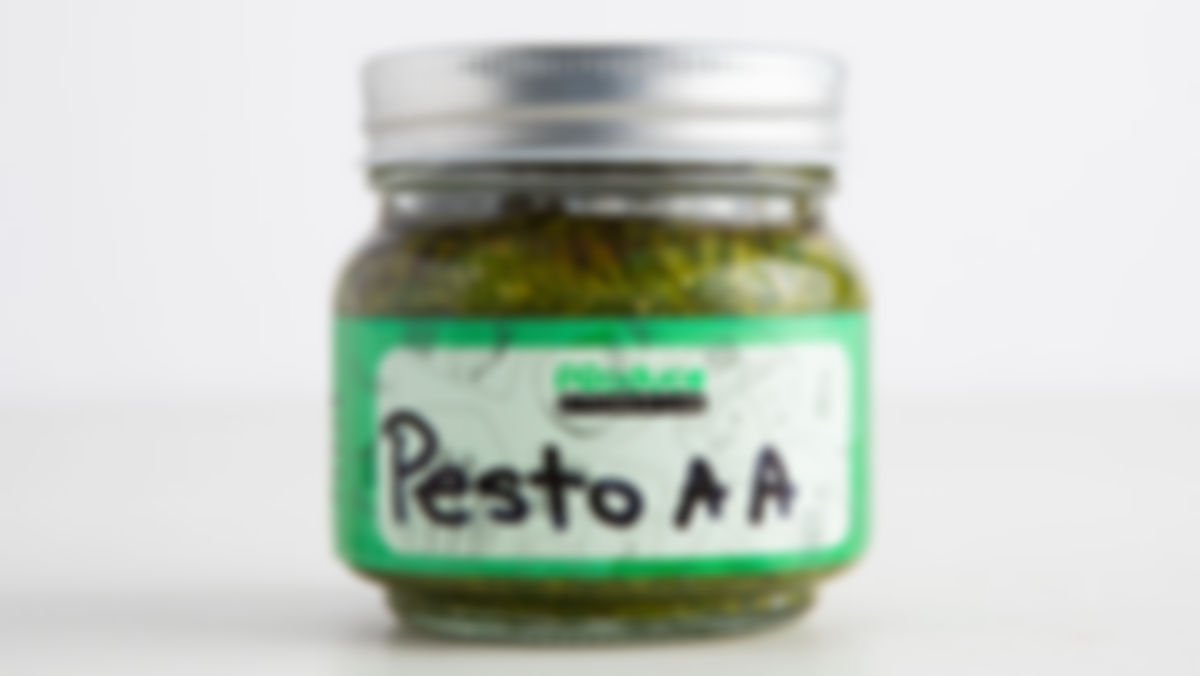 Pesto de arúgula y albahaca, 8 oz