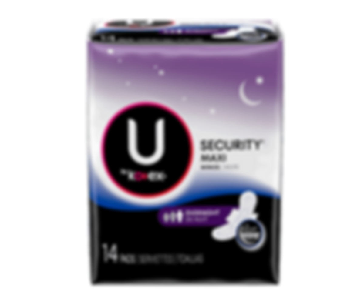 Kotex - Toallas femeninas Security Maxi - Overnight con alas