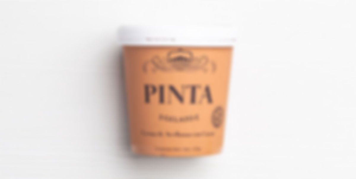 Gelato avellana con cacao, Pinta