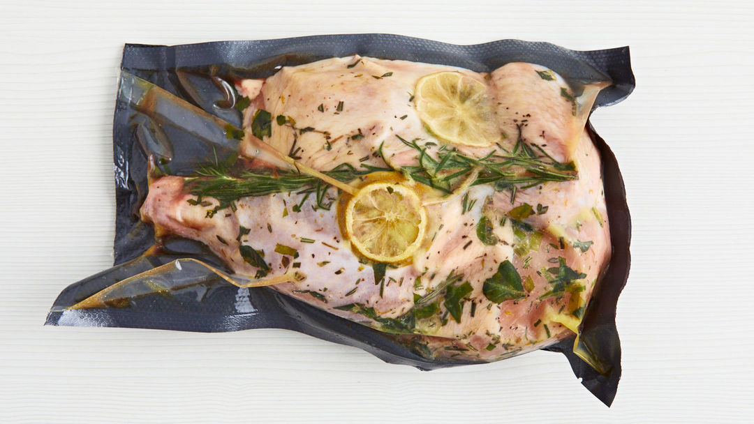 Half a chicken seasoned with fresh herbs Delivered to your door