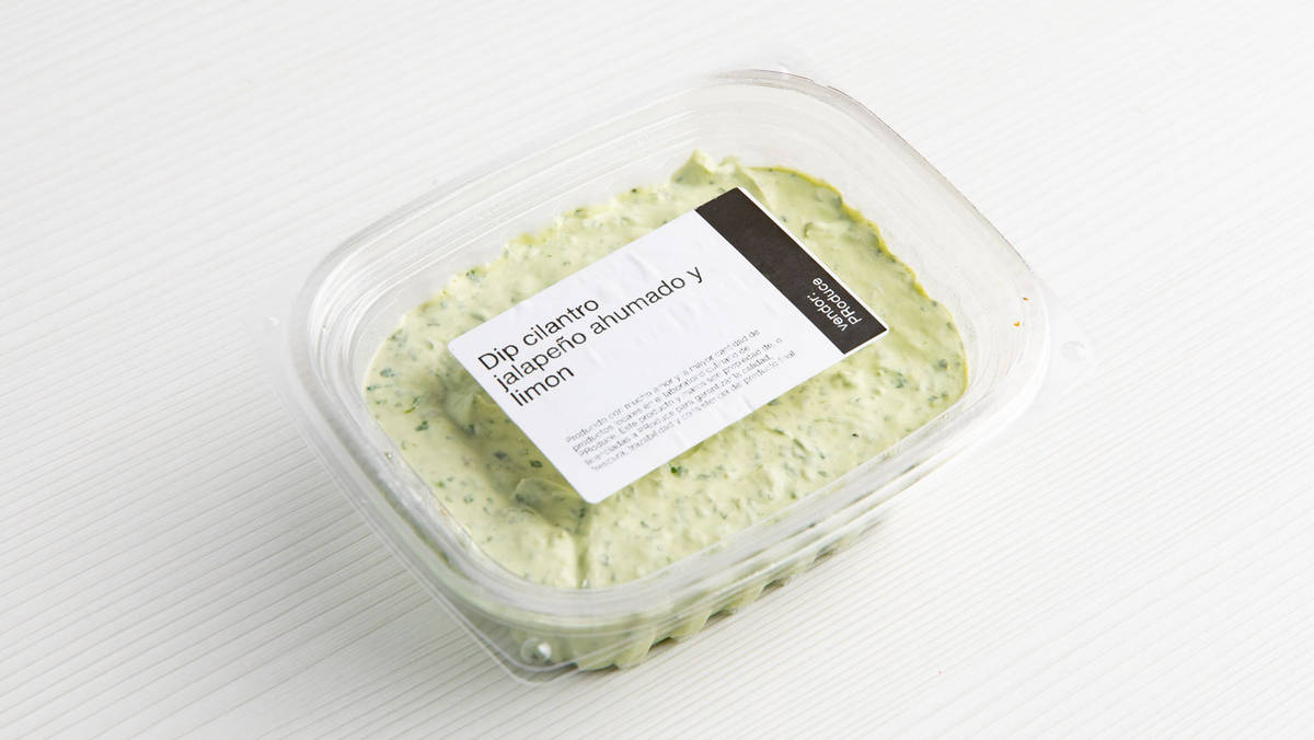 dip cilantro jalapeño ahumado y limon