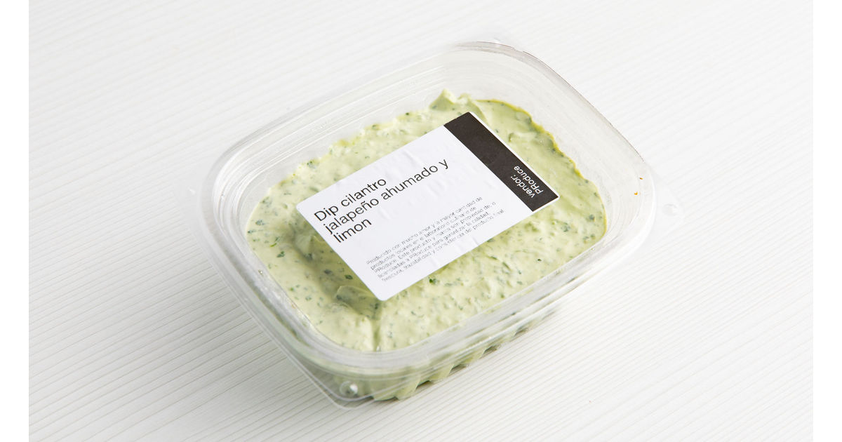 dip cilantro jalapeño ahumado y limon
