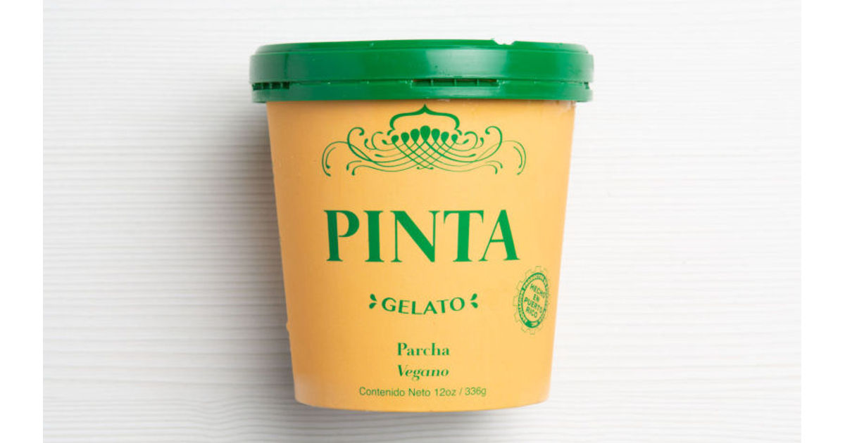 Vegan passionfruit (parcha) gelato, Pinta
