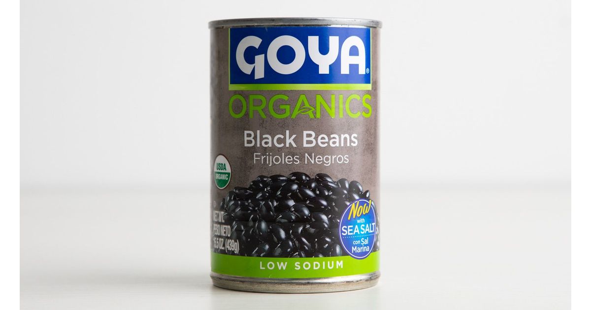 Organic black beans, Goya
