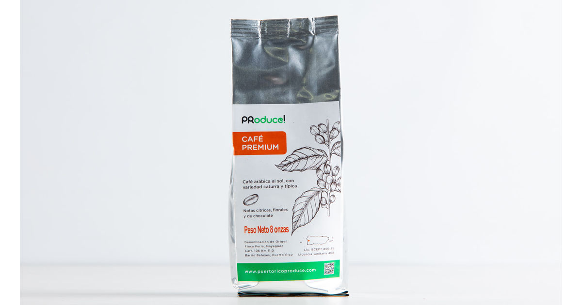 PRoduce Premium coffee, whole bean, 8 oz