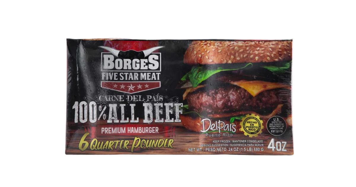 100% beef hamburger patties, 1.5 lbs