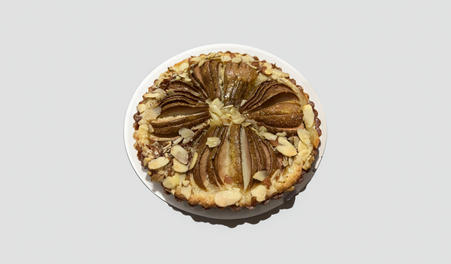 Tarta de frangipane con peras