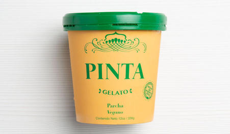 Gelato parcha vegano, Pinta
