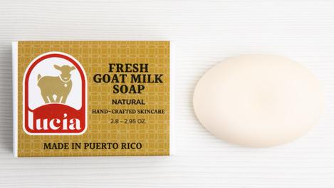 Jabón a base de leche de cabra, Lucia, natural