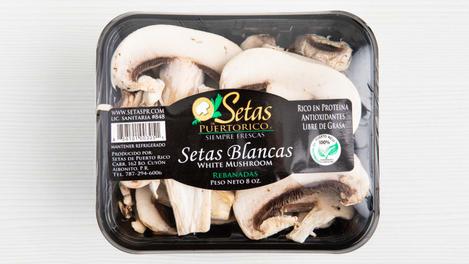 Setas blancas en rebanadas, 8 oz