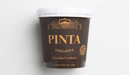 Gelato chocolate caribeño, Pinta