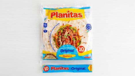 Tortillas de harina de trigo, Planitas, 16 oz