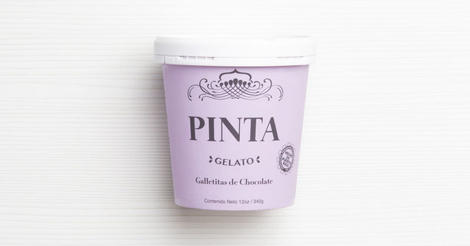 Gelato galletas chocolate, Pinta