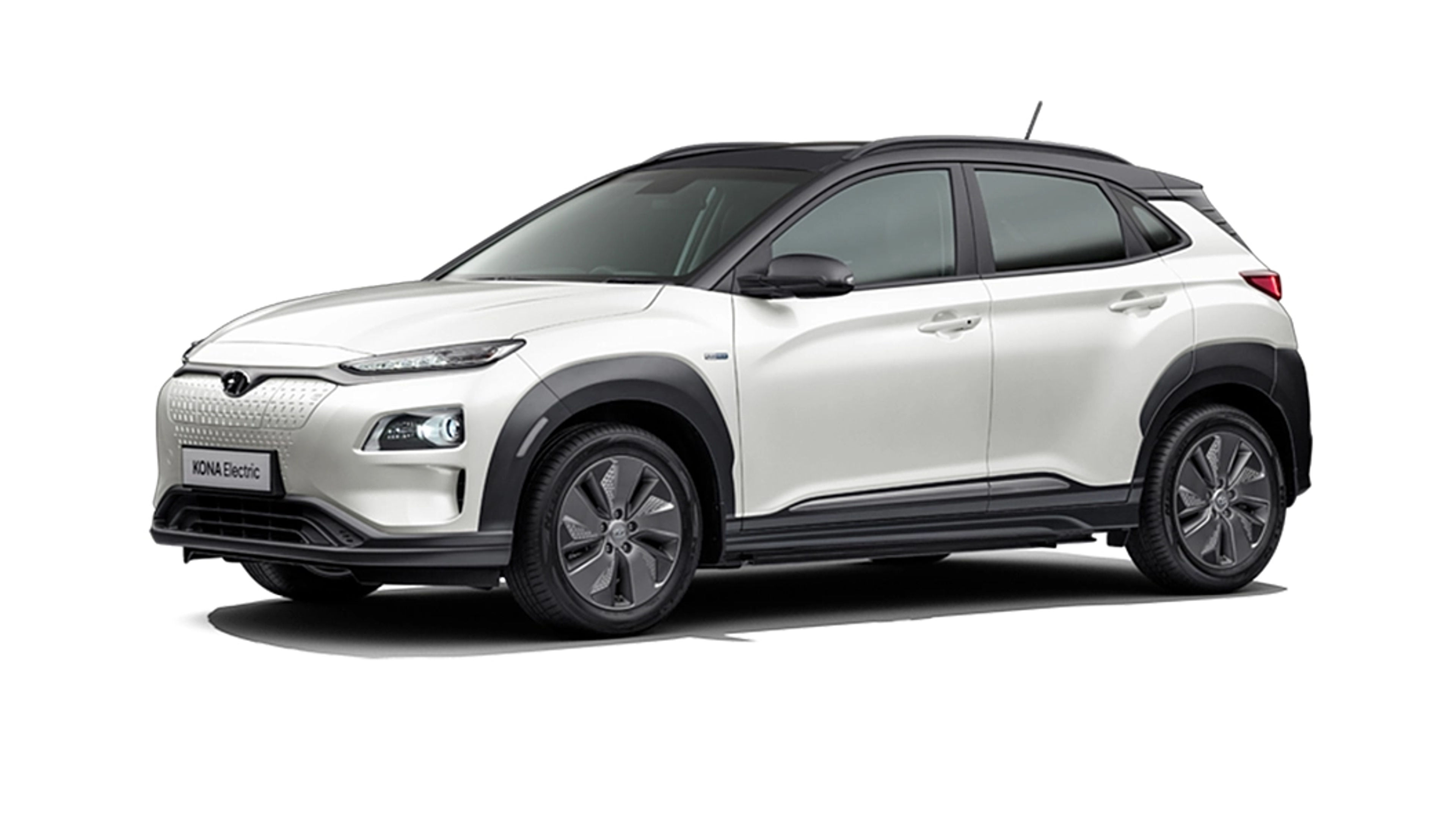 Hyundai Kona Electric Atlas White with Abyss Black