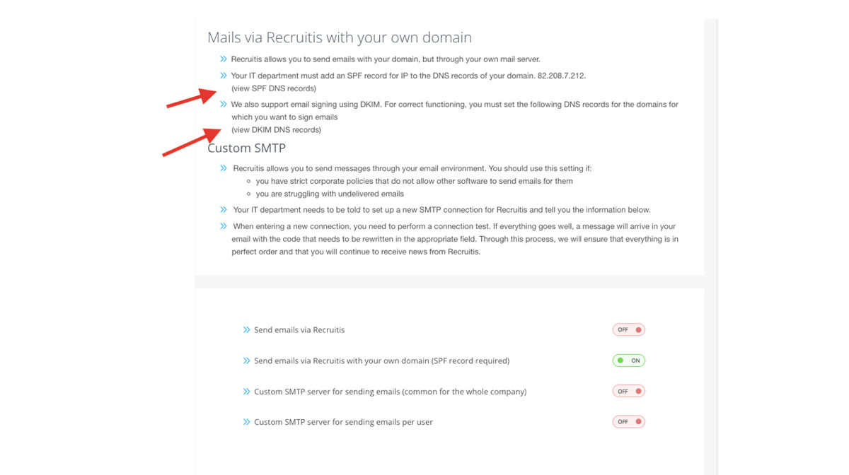 information on SPF and DKIM records