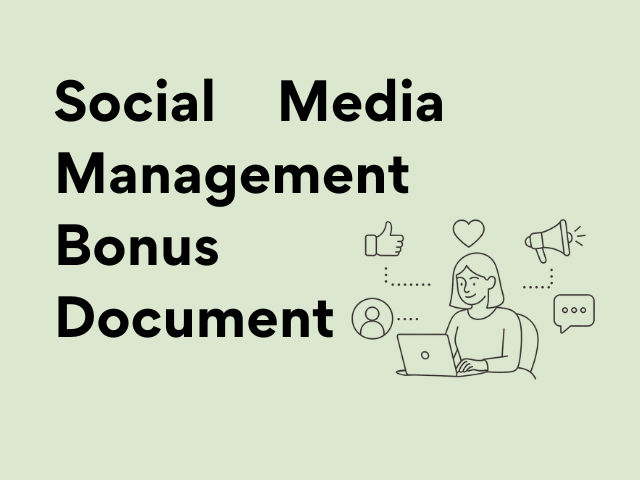 Social Media Management Bonus Document