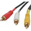 Cables To Go 40448 6 Feet A/V Cable - 3 x RCA Male/Male - Black