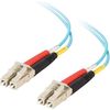 C2G 33050 33 Feet Duplex 50/125 Multimode Fiber Optic Patch Cable - 2 x LC Multi-Mode Male, Male - Aqua