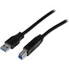 StarTech.com 2m (6 ft) Certified SuperSpeed USB 3.0 A to B Cable - M/M - USB for Card Reader, Notebook, Network Device, Storage Enclosure, Video Device - 6.56 ft - 1 Pack - 1 x Type A Male USB - 1 x Type B Male USB - Shielding - Black